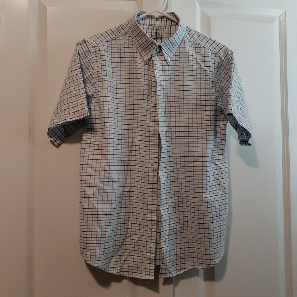 George boys button up short sleeve shirt 14/16